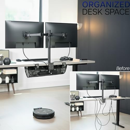 Under Desk Mesh Cable Organizer for Wire Management
