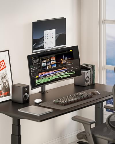 Dual Monitor Arm Mount with Full Motion Height Adjustment
