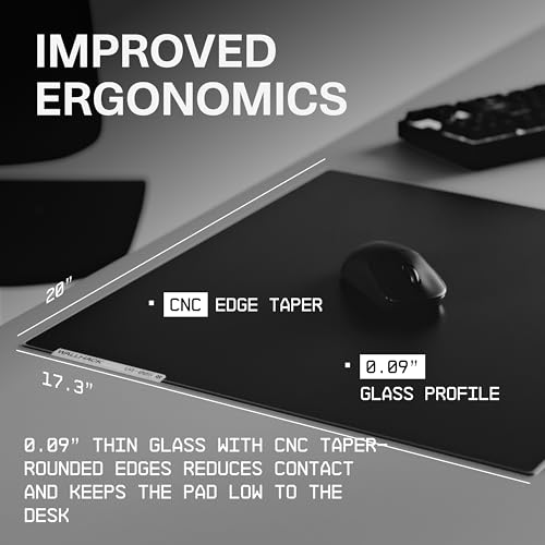 Professional Glass Gaming Mouse Pad for Speed and Control