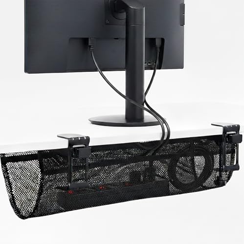 Under Desk Mesh Cable Organizer for Wire Management