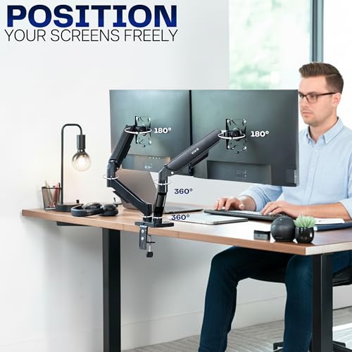 Dual Monitor Arm Mount with Height and Tilt Adjustment