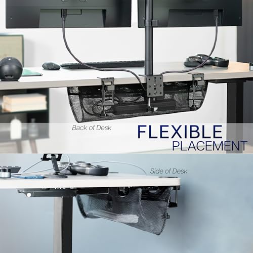 Under Desk Mesh Cable Organizer for Wire Management