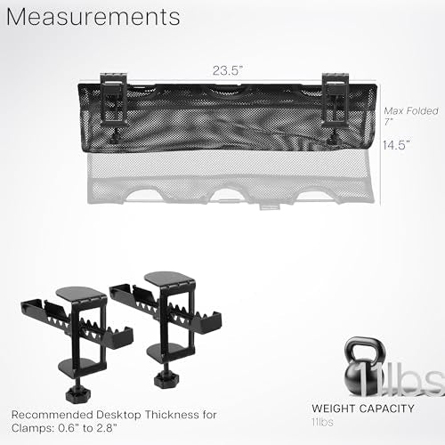Under Desk Mesh Cable Organizer for Wire Management