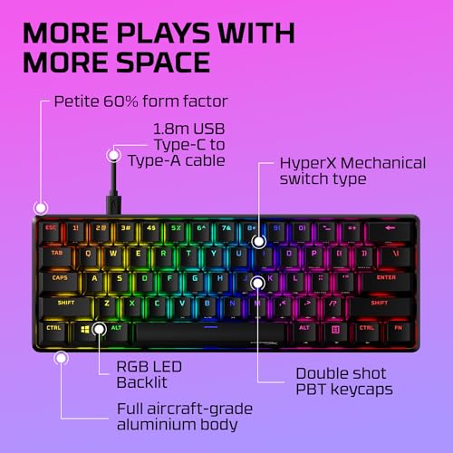 Full-Size RGB Mechanical Gaming Keyboard with PBT Keycaps