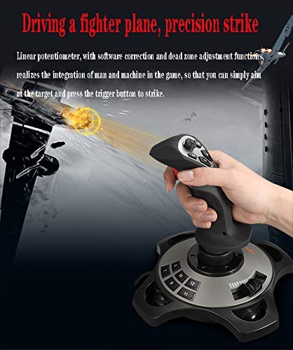 PC Flight Joystick with Throttle Control and Vibration