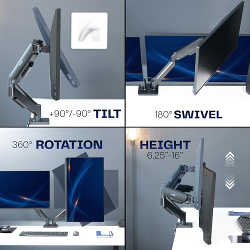 Dual Monitor Arm Mount with Height and Tilt Adjustment