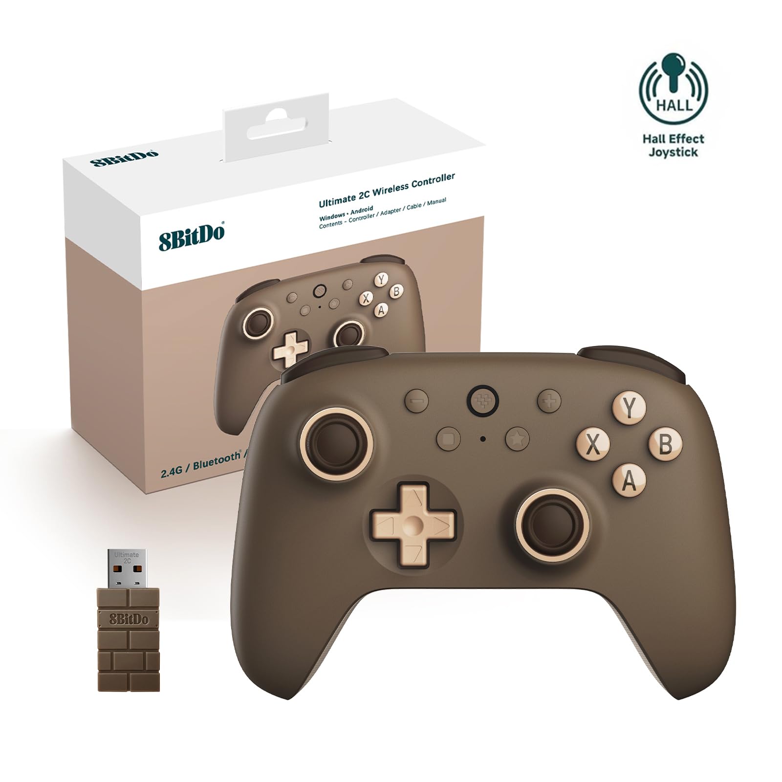 Wireless Gaming Controller with Hall Effect Sticks and Triggers