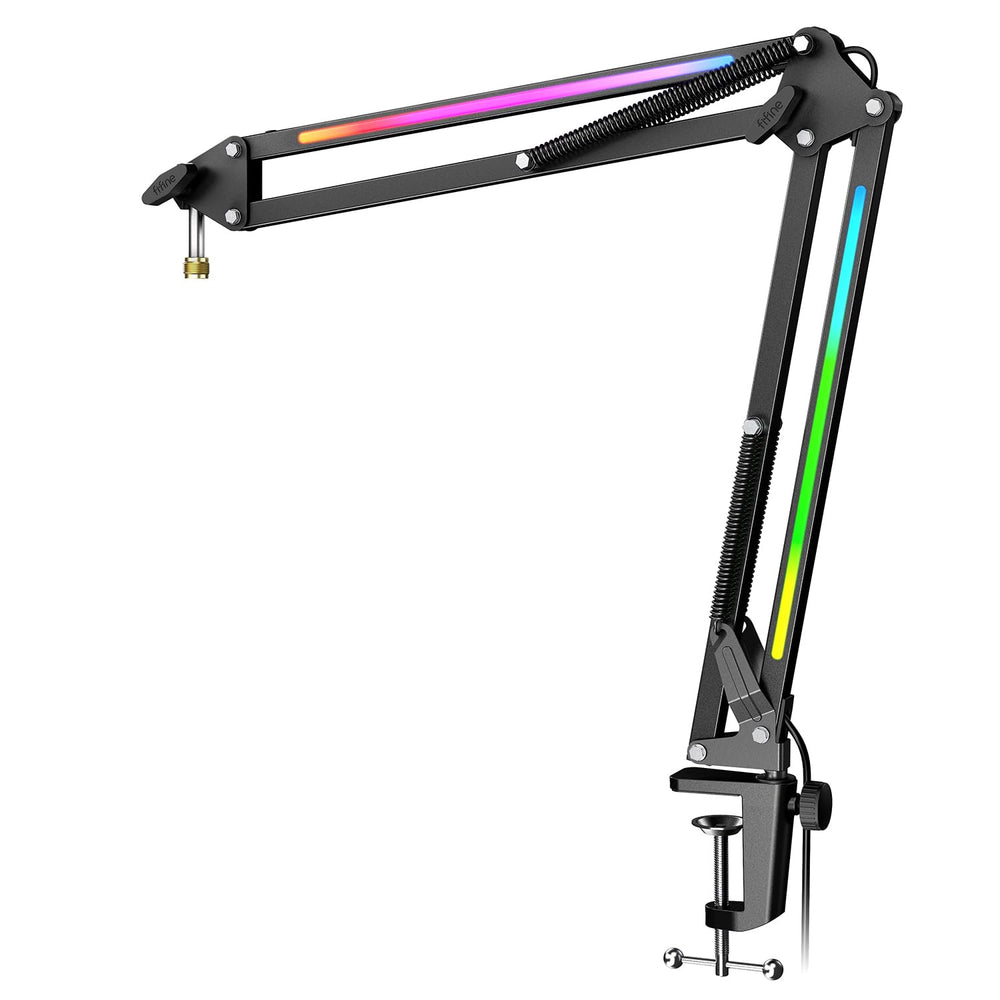 RGB Adjustable Microphone Boom Arm for Streaming and Gaming