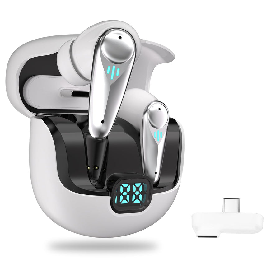 Low-Latency Wireless Gaming Earbuds with ANC and USB-C Dongle