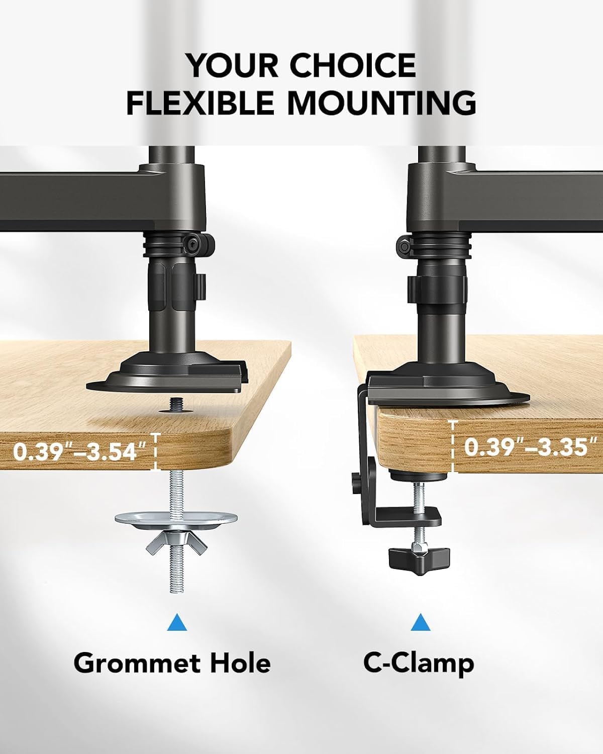 HUANUO Dual Monitor Stand, NITROGLIDE™ Dual Monitor Mount