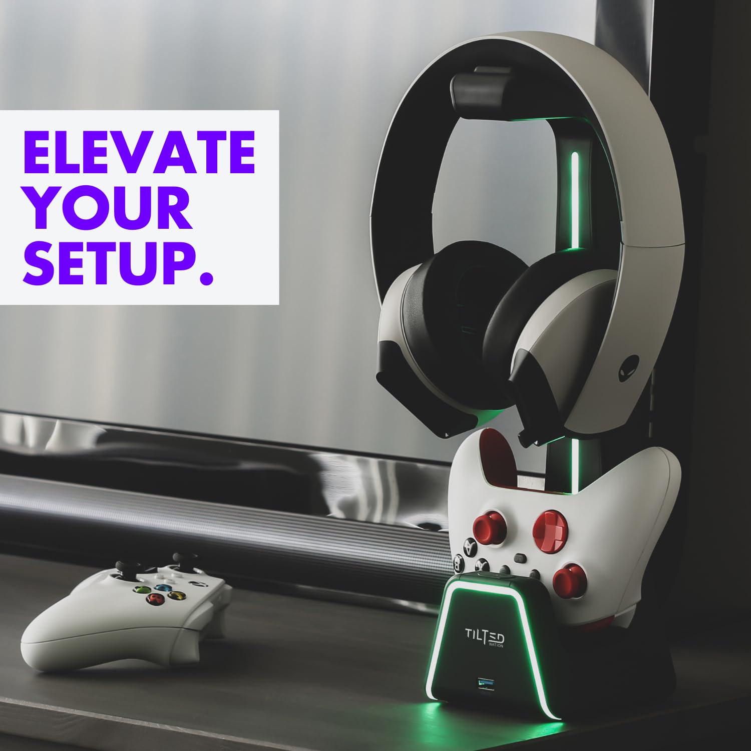 Tilted Nation Gaming Headphone and Controller Stand