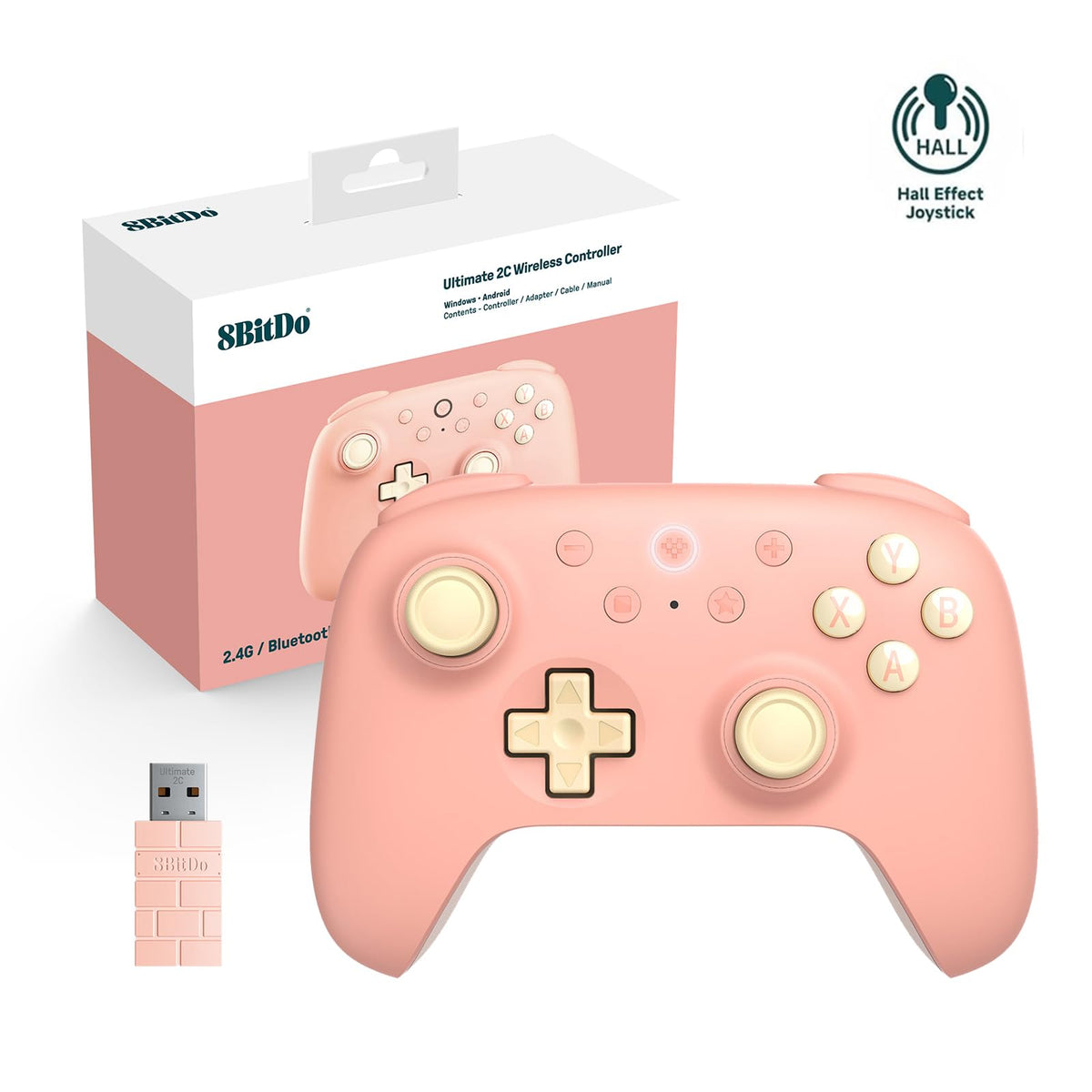 Wireless Gaming Controller with Hall Effect Sticks and Triggers