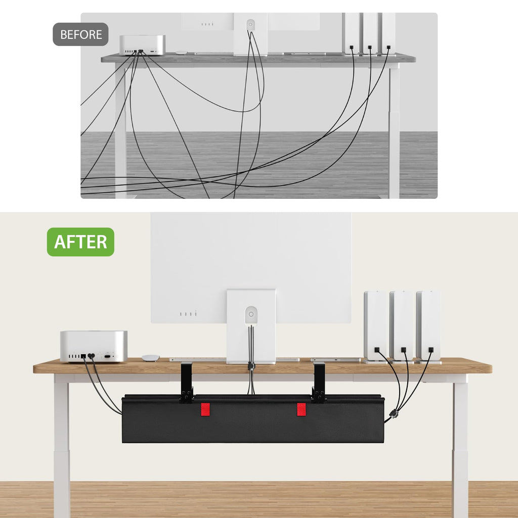 KEEGH Under Desk Cable Management Tray 48inch