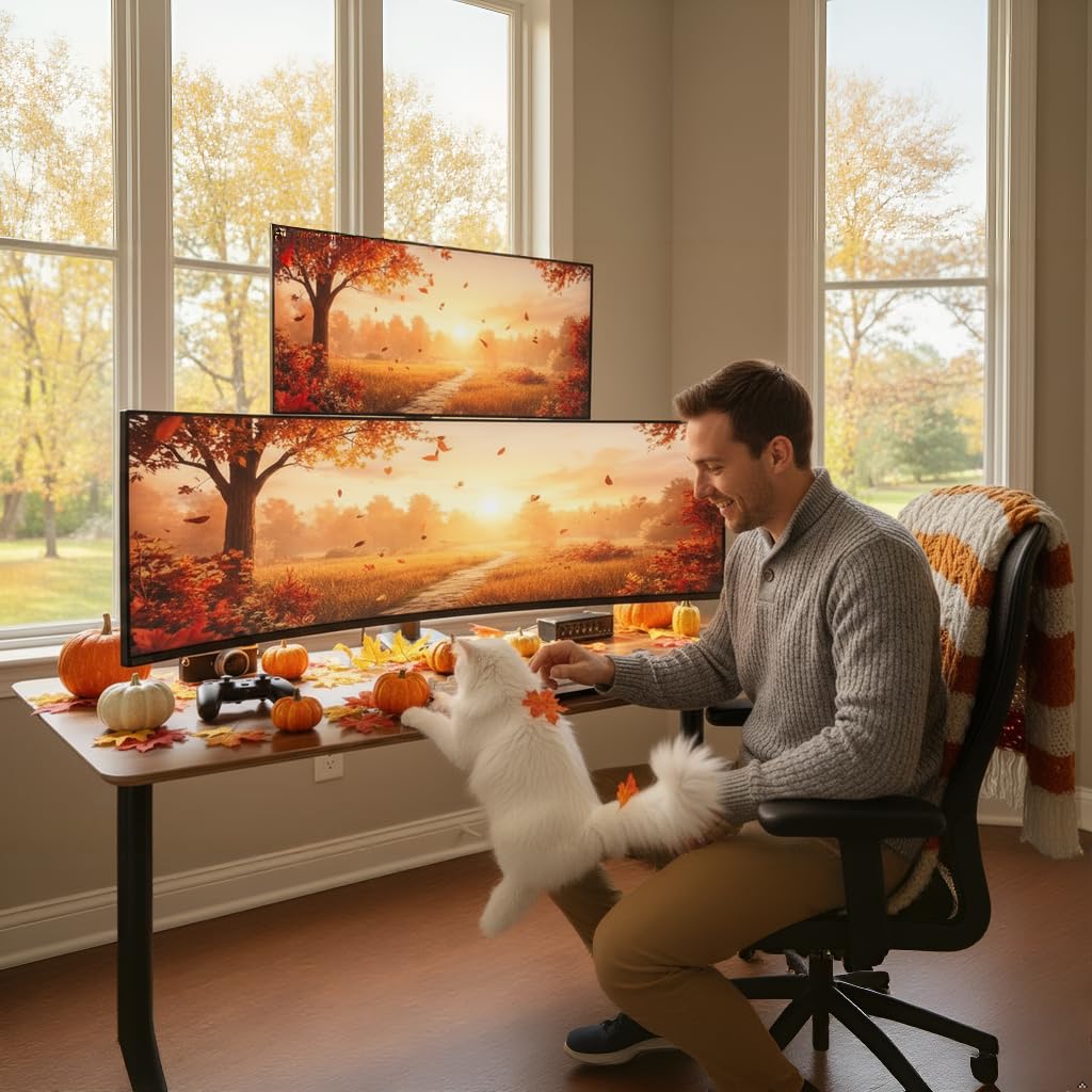 Heavy Duty Dual Monitor Arm Mount for Ultrawide Screens