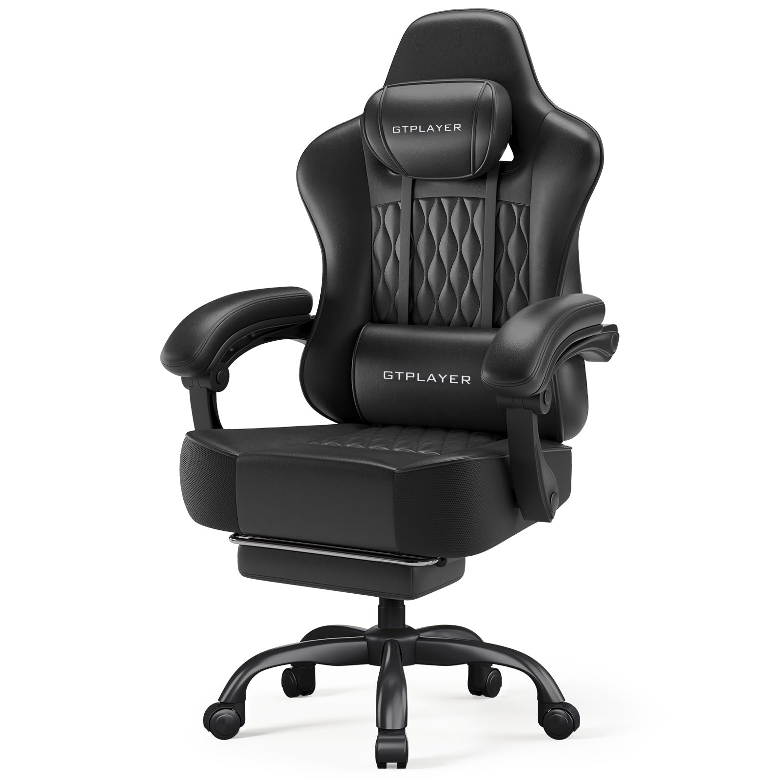 Big and Tall Gaming Chair with Footrest and Ergonomic Support
