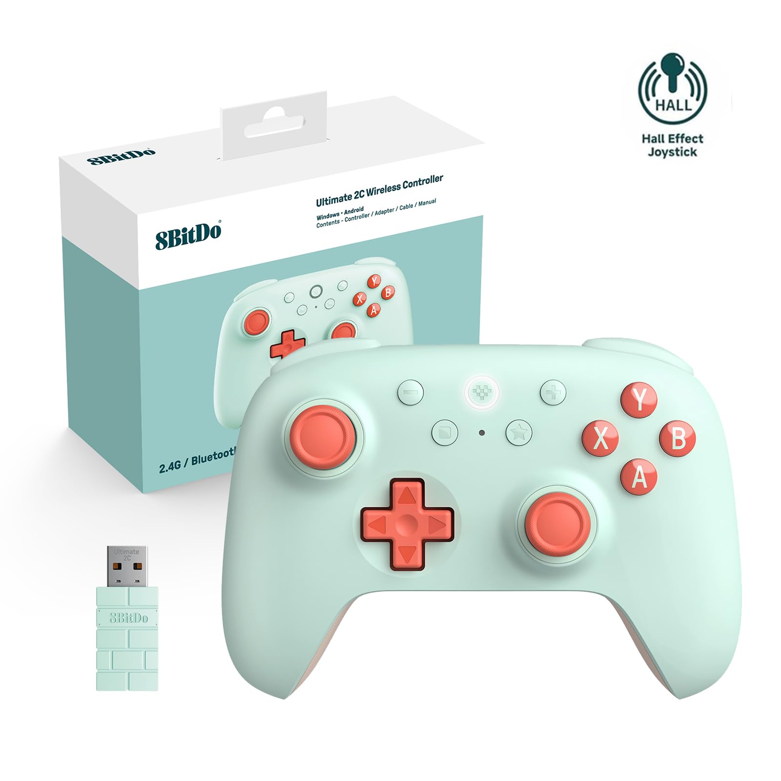 Wireless Gaming Controller with Hall Effect Sticks and Triggers