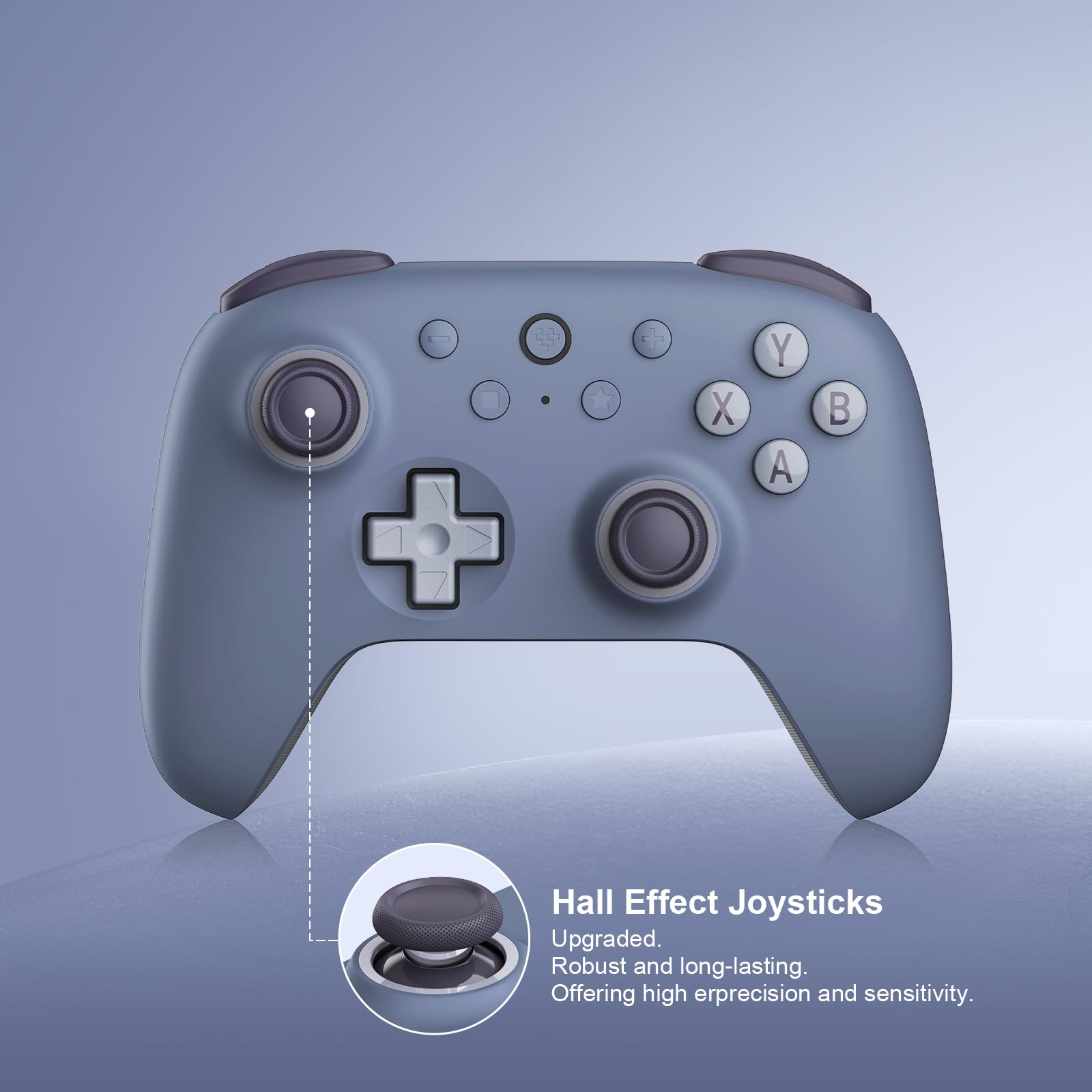 Wireless Gaming Controller with Hall Effect Sticks and Triggers