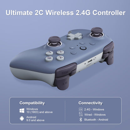 Wireless Gaming Controller with Hall Effect Sticks and Triggers
