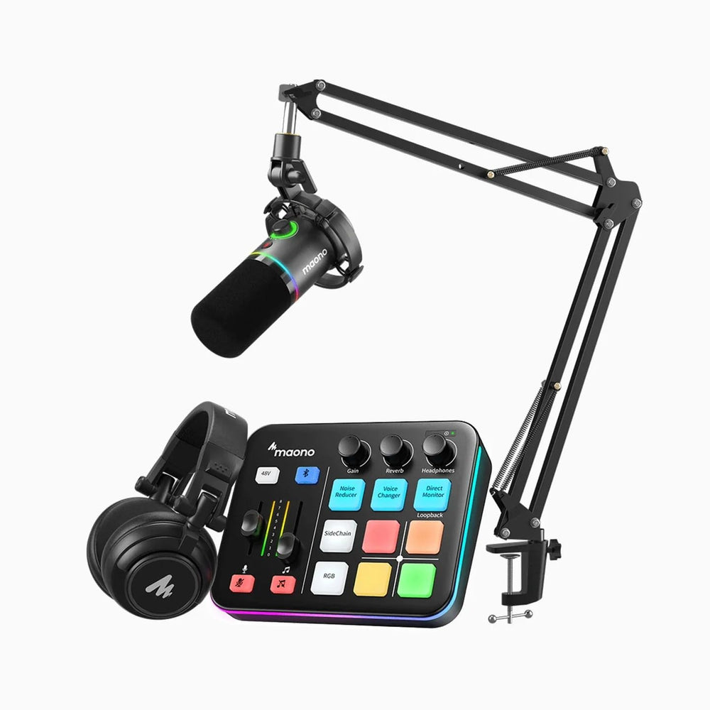 Gaming Streaming Audio Bundle with XLR Microphone and Mixer
