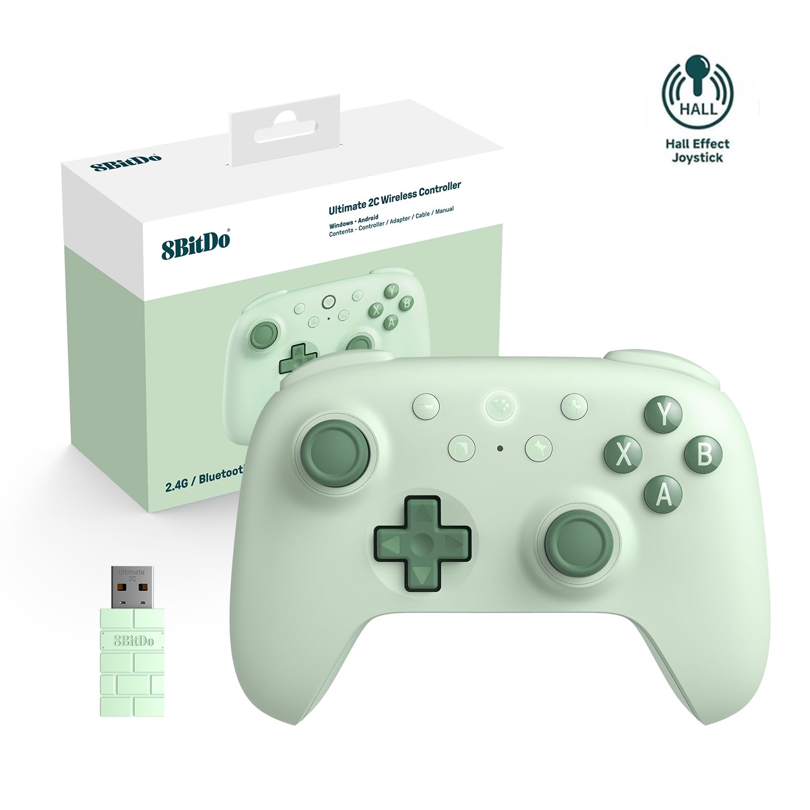 Wireless Gaming Controller with Hall Effect Sticks and Triggers