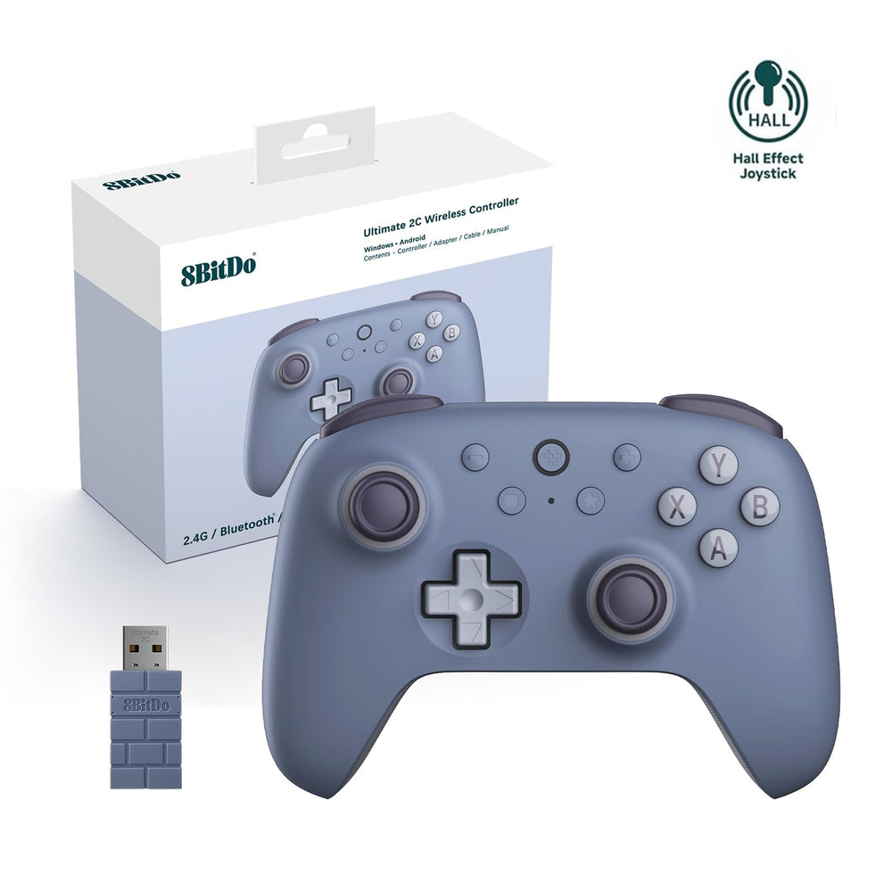 Wireless Gaming Controller with Hall Effect Sticks and Triggers