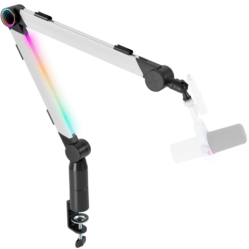 RGB Adjustable Microphone Boom Arm for Gaming Streaming
