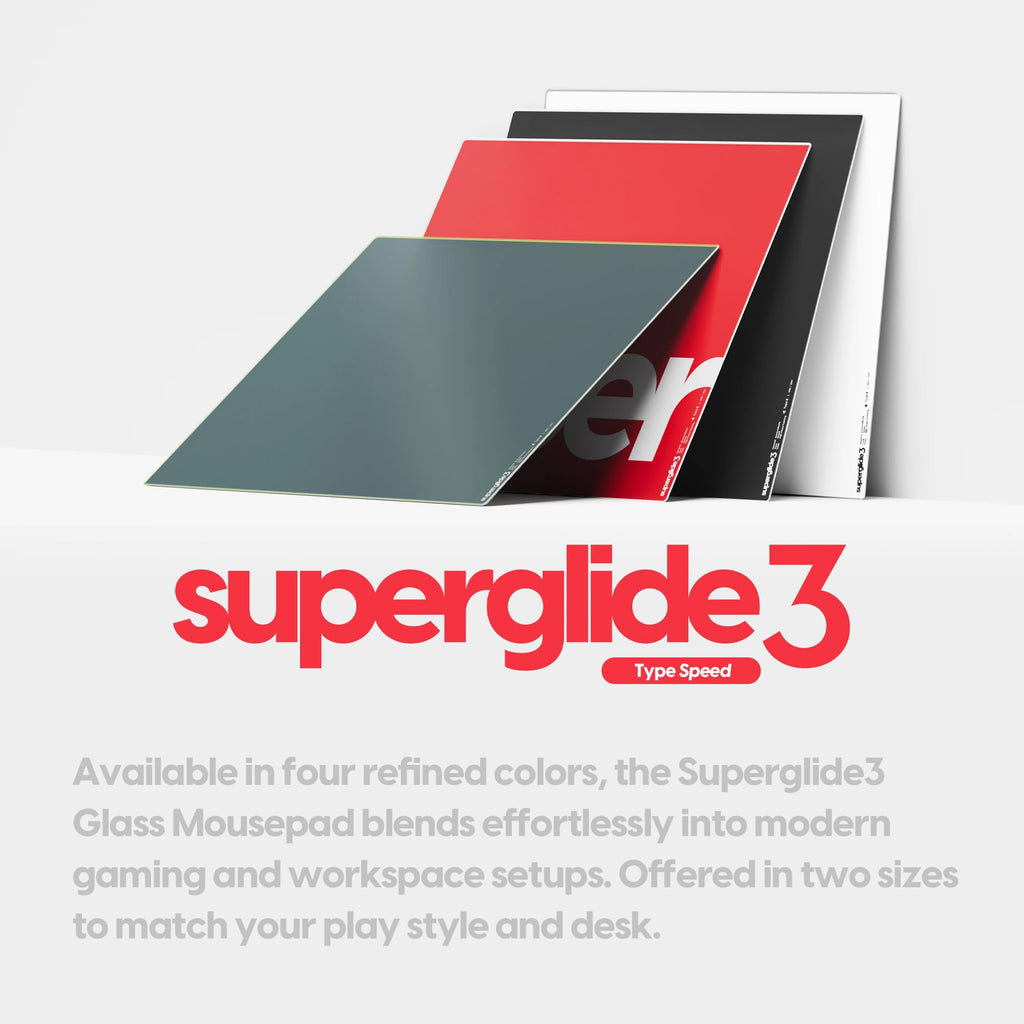 Aluminosilicate Glass Gaming Mouse Pad with Anti-Slip Base