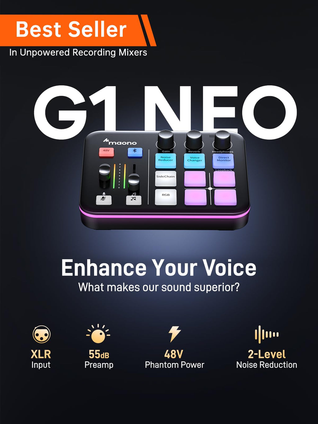Gaming Streaming Audio Bundle with XLR Microphone and Mixer