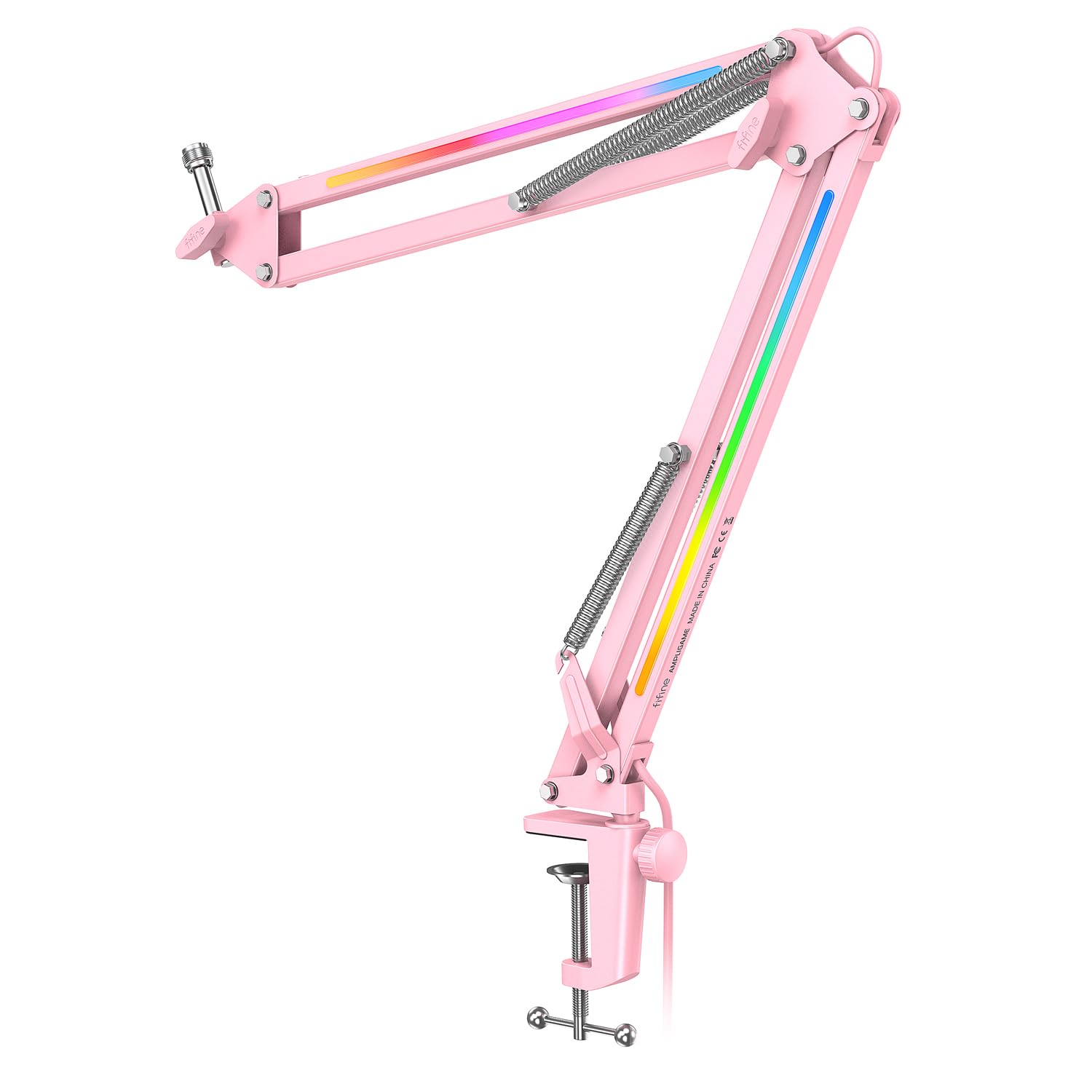 RGB Adjustable Microphone Boom Arm for Streaming and Gaming