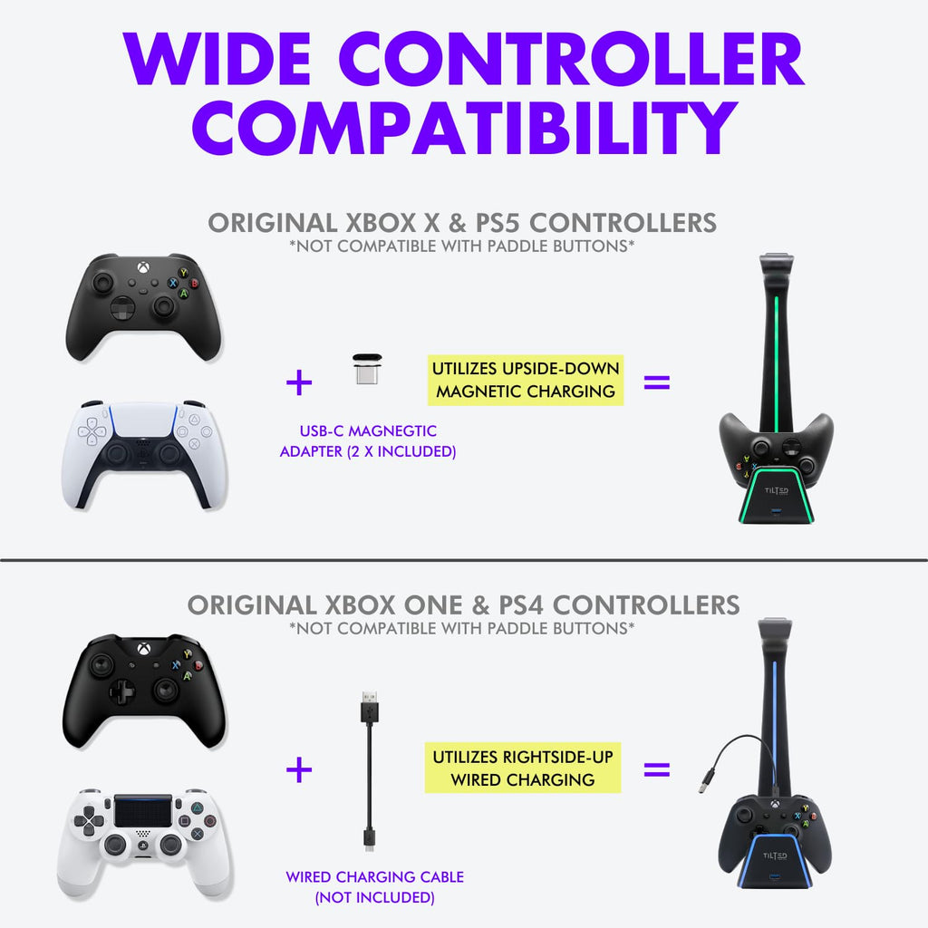 Tilted Nation Gaming Headphone and Controller Stand