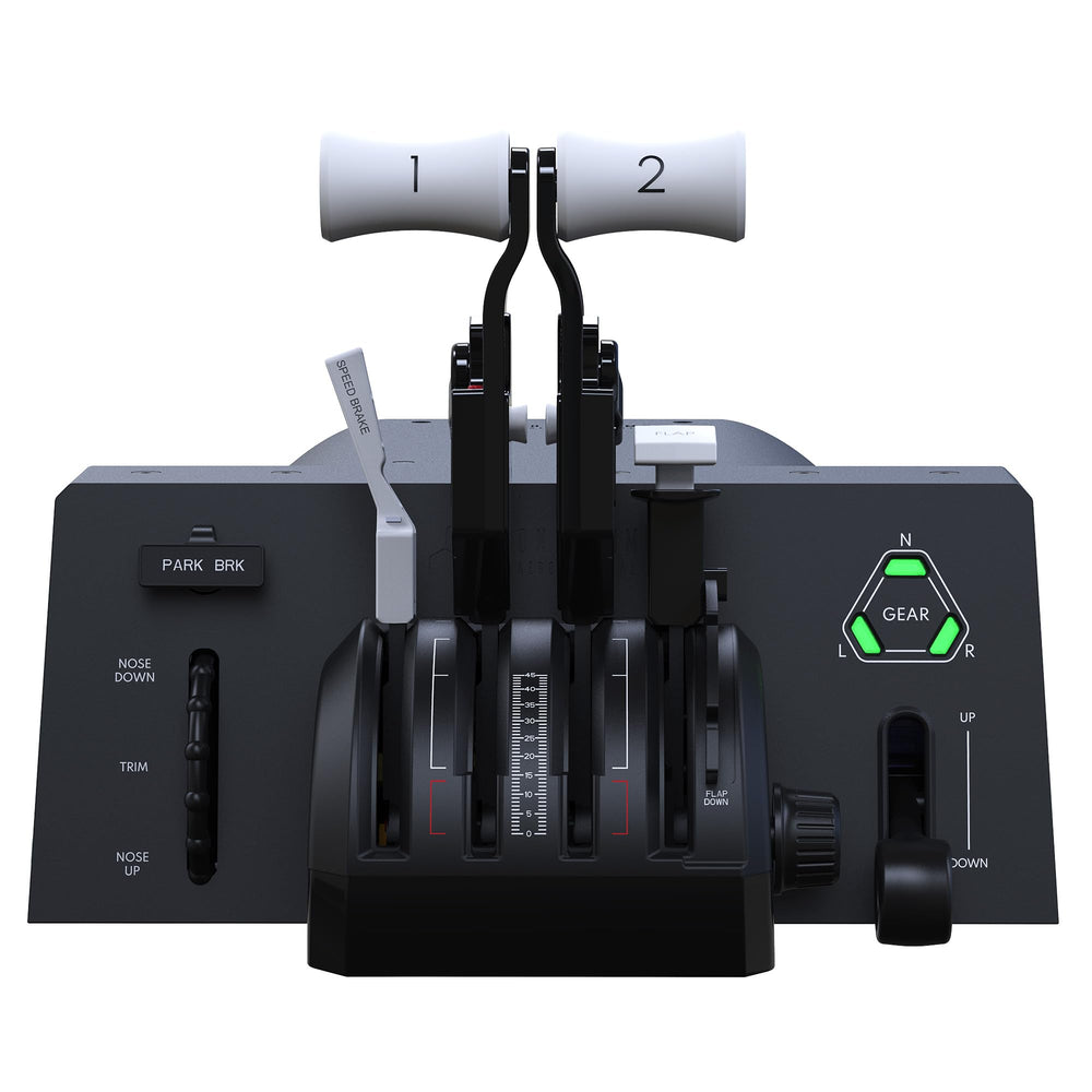 Compact Flight Throttle Quadrant with Trim Wheel Controls