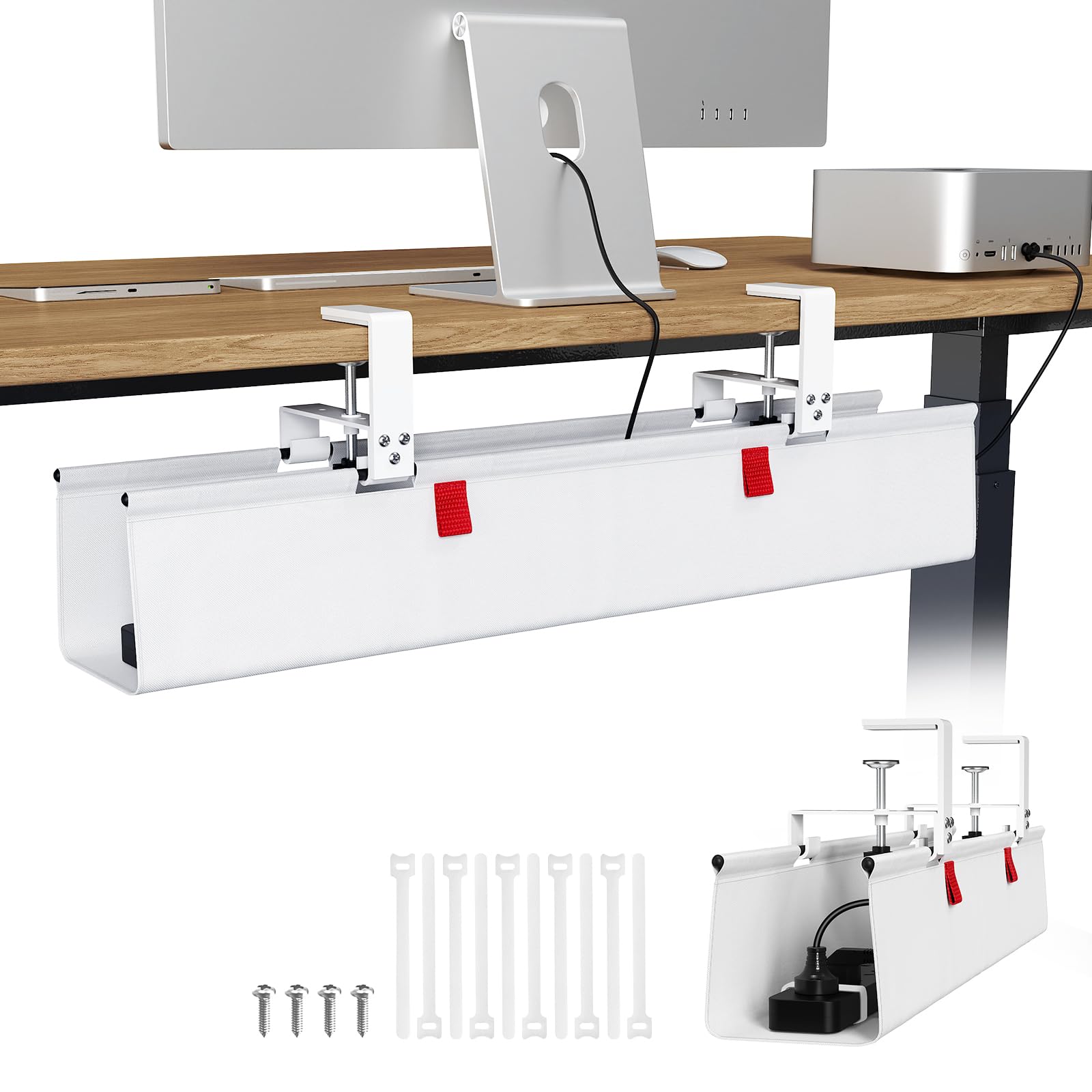KEEGH Under Desk Cable Management Tray 48inch