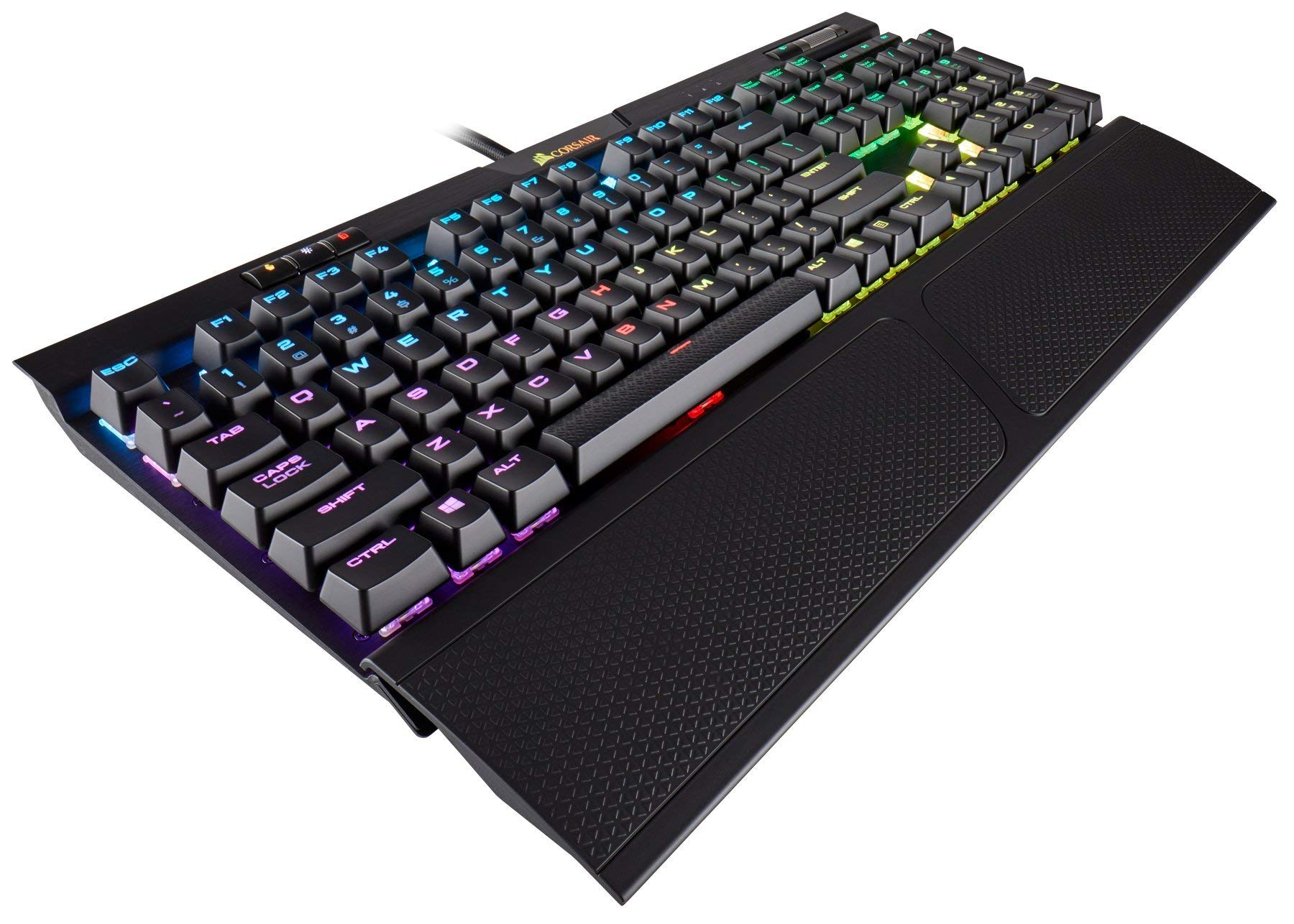 Quiet RGB Mechanical Gaming Keyboard with Rotary Dial