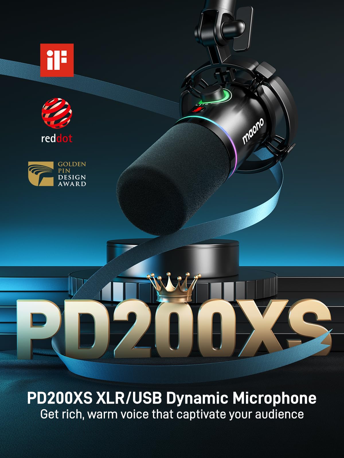Gaming Streaming Audio Bundle with XLR Microphone and Mixer