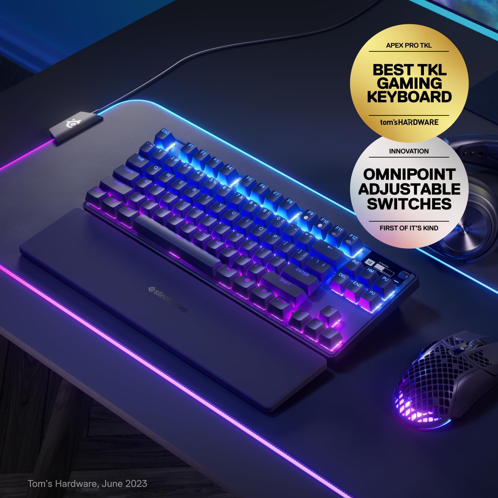 Wireless TKL Mechanical Gaming Keyboard with OLED & RGB