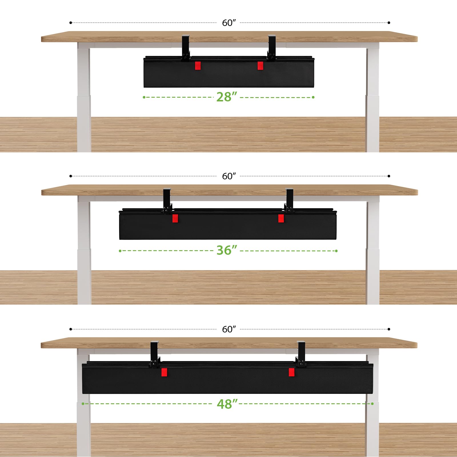 KEEGH Under Desk Cable Management Tray 48inch