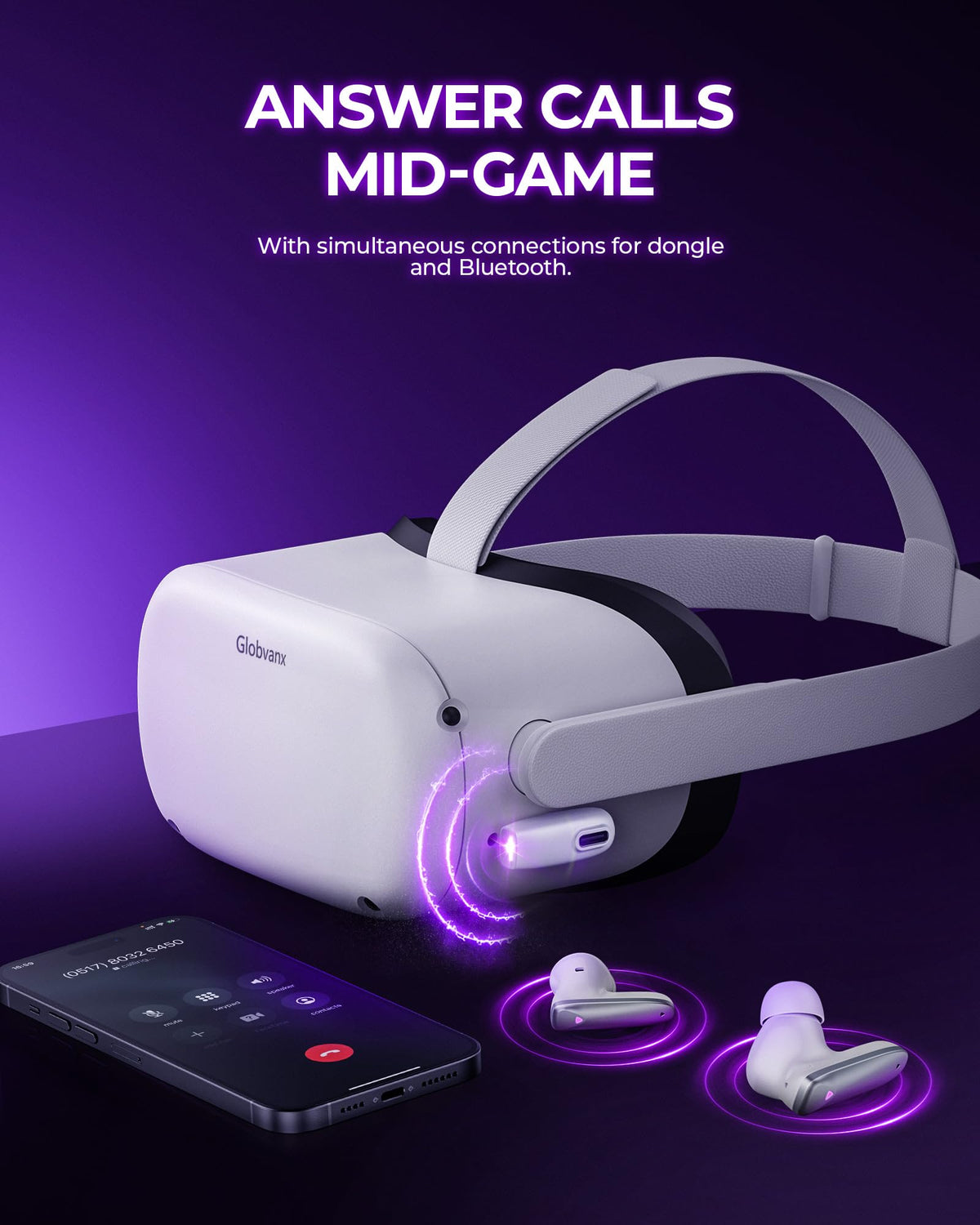 Low-Latency Wireless Gaming Earbuds with Noise Cancelling Mic