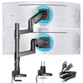 Heavy Duty Dual Monitor Arm Mount for Ultrawide Screens