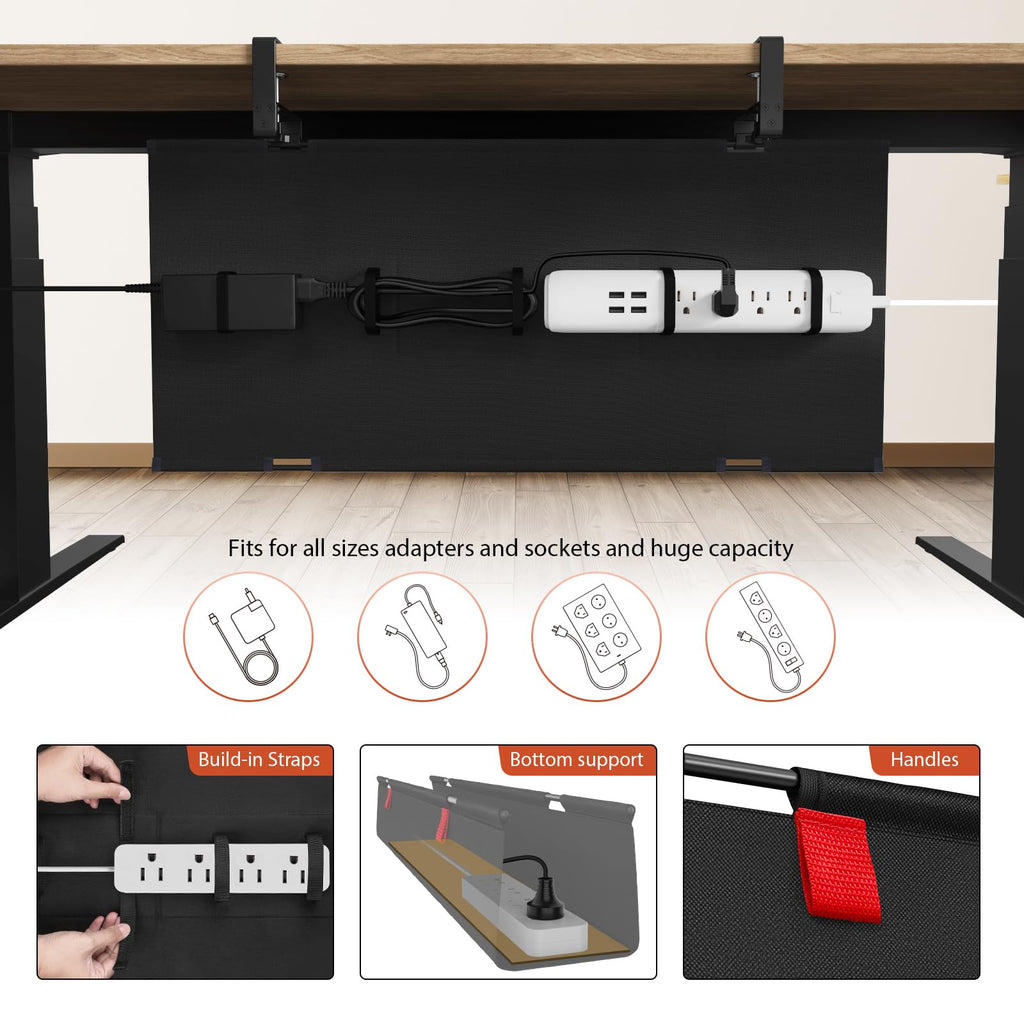 Univivi Under Desk Cable Management Tray