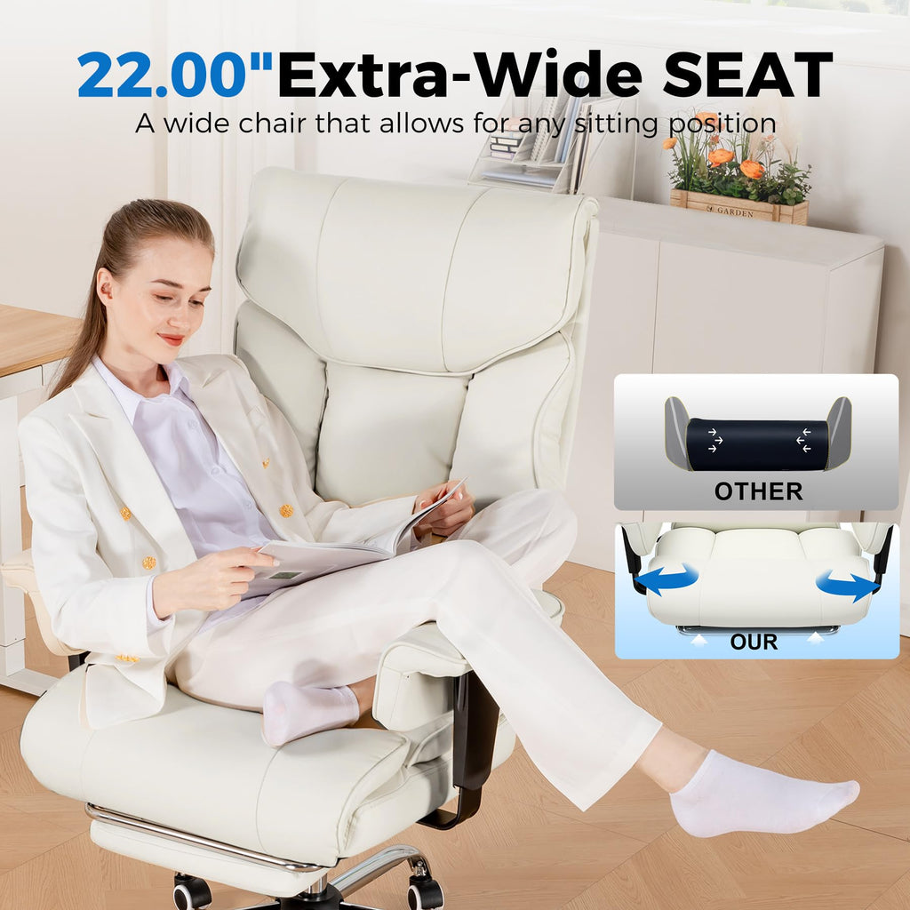 Heavy Duty Ergonomic Gaming Chair with Footrest and Lumbar Support