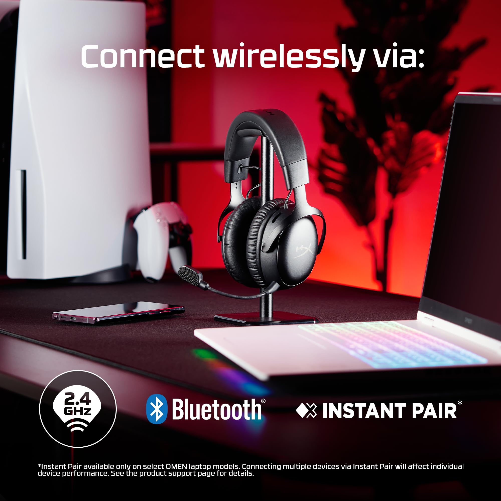 Wireless Gaming Headset with Spatial Audio and 120H Battery Life