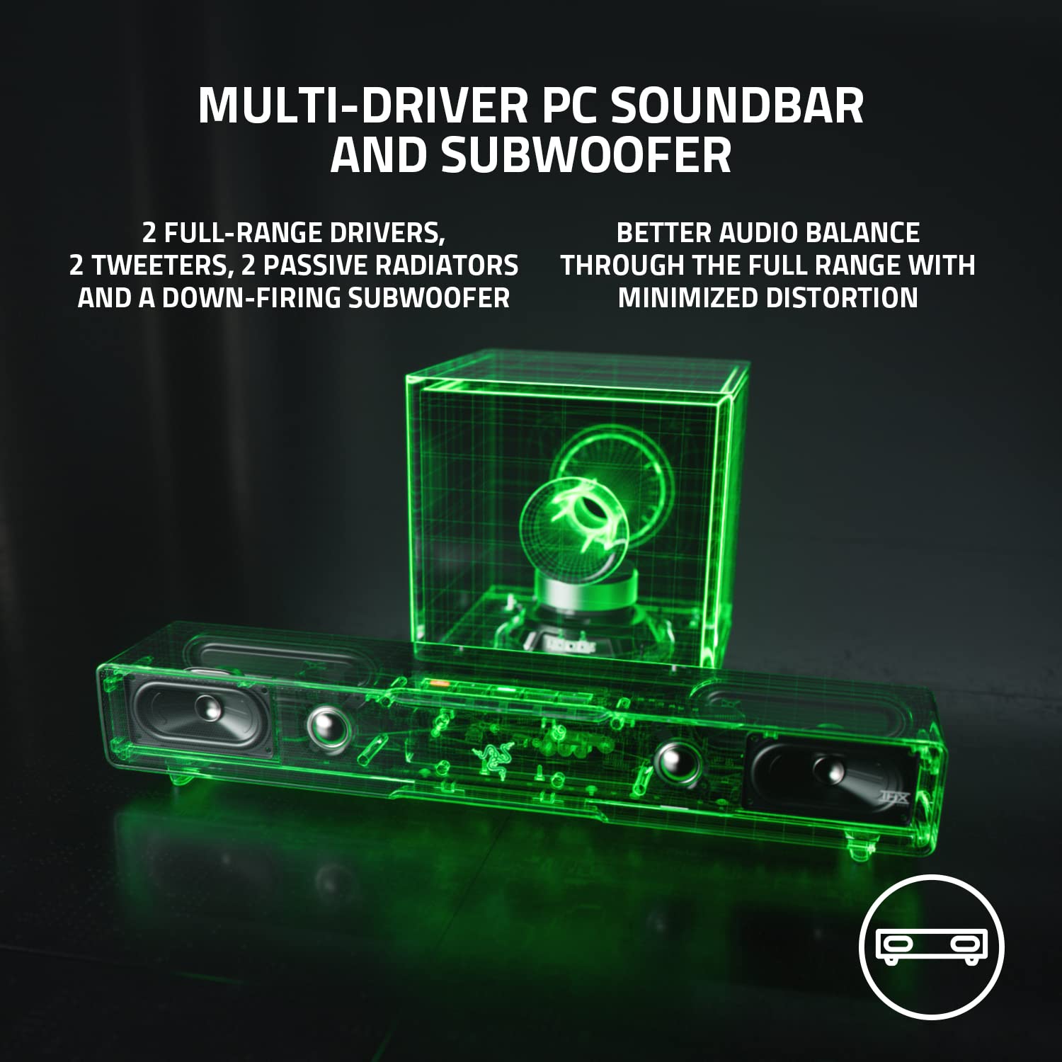 Razer Leviathan PC Soundbar with Full-Range Drivers