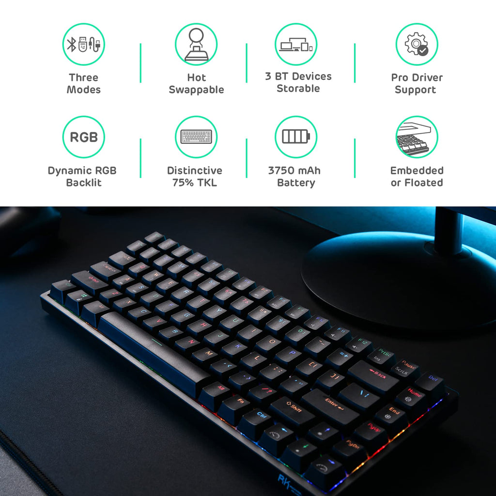 RK ROYAL KLUDGE Wireless Mechanical Keyboard RK84