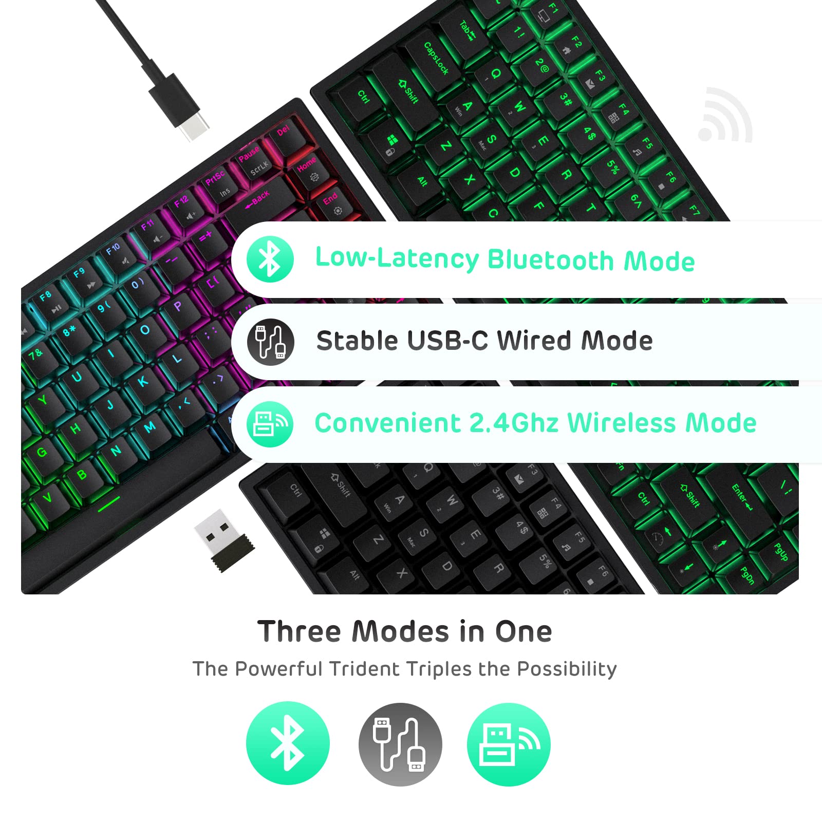 RK ROYAL KLUDGE Wireless Mechanical Keyboard RK84