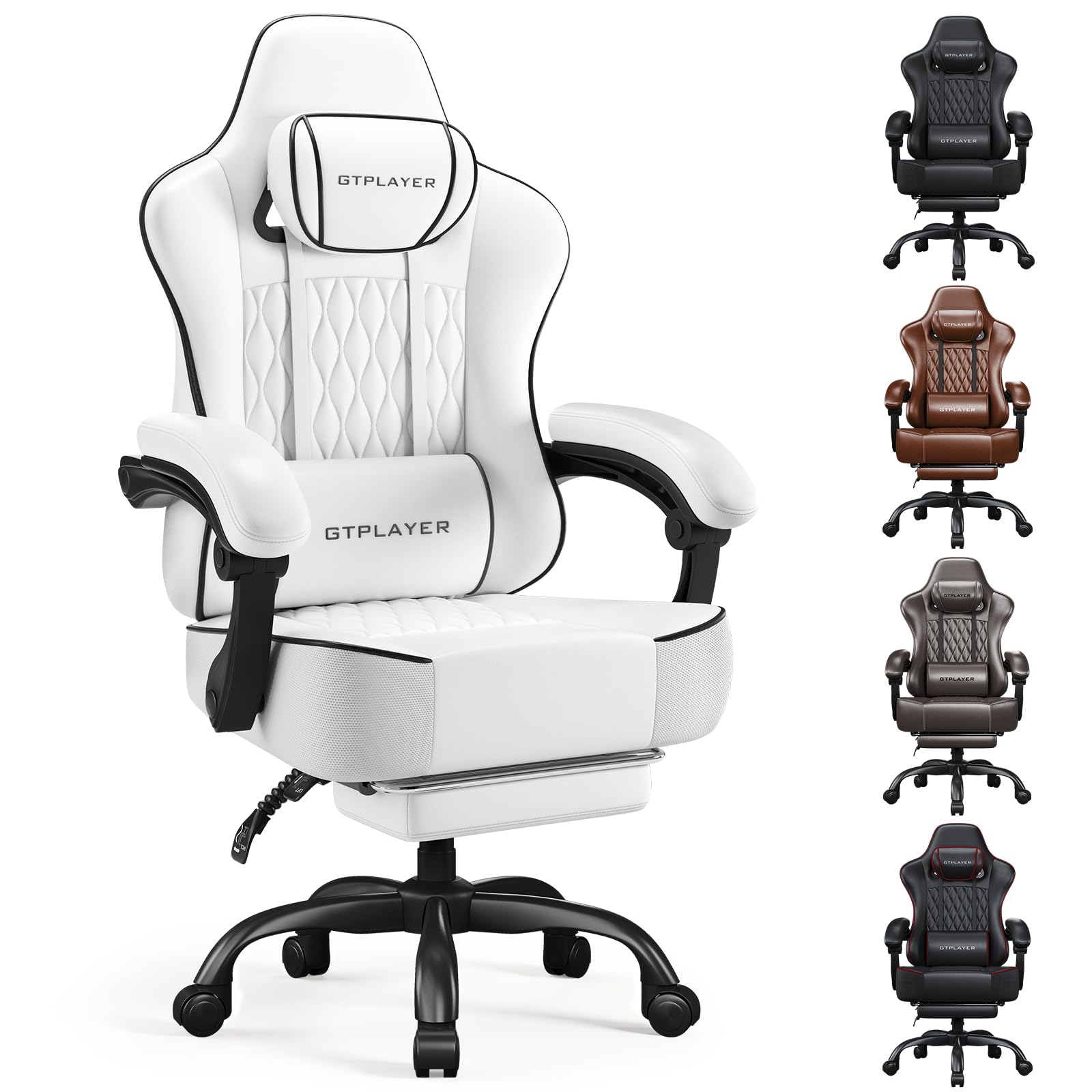 Big and Tall Gaming Chair with Footrest and Ergonomic Support