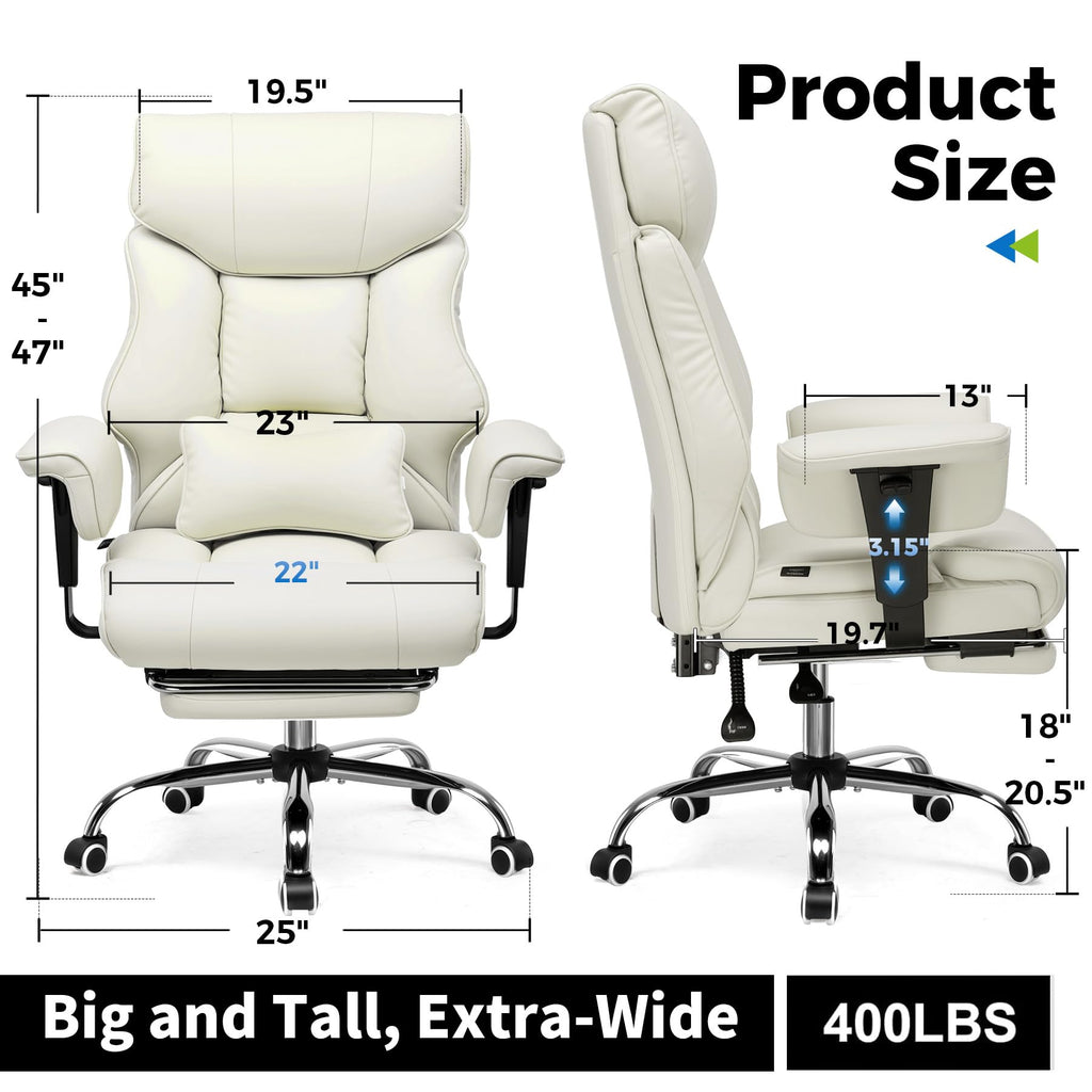 Heavy Duty Ergonomic Gaming Chair with Footrest and Lumbar Support