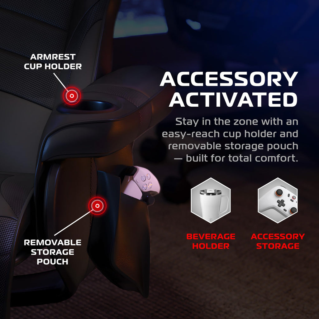 Ergonomic Gaming Recliner Chair with Footrest and Lumbar Support