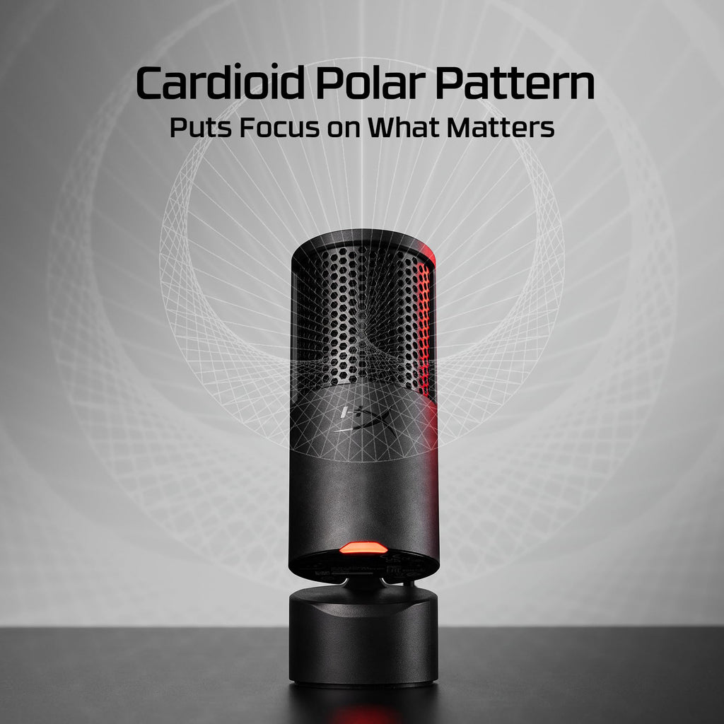 USB Condenser Gaming Microphone with Built-In Pop Filter