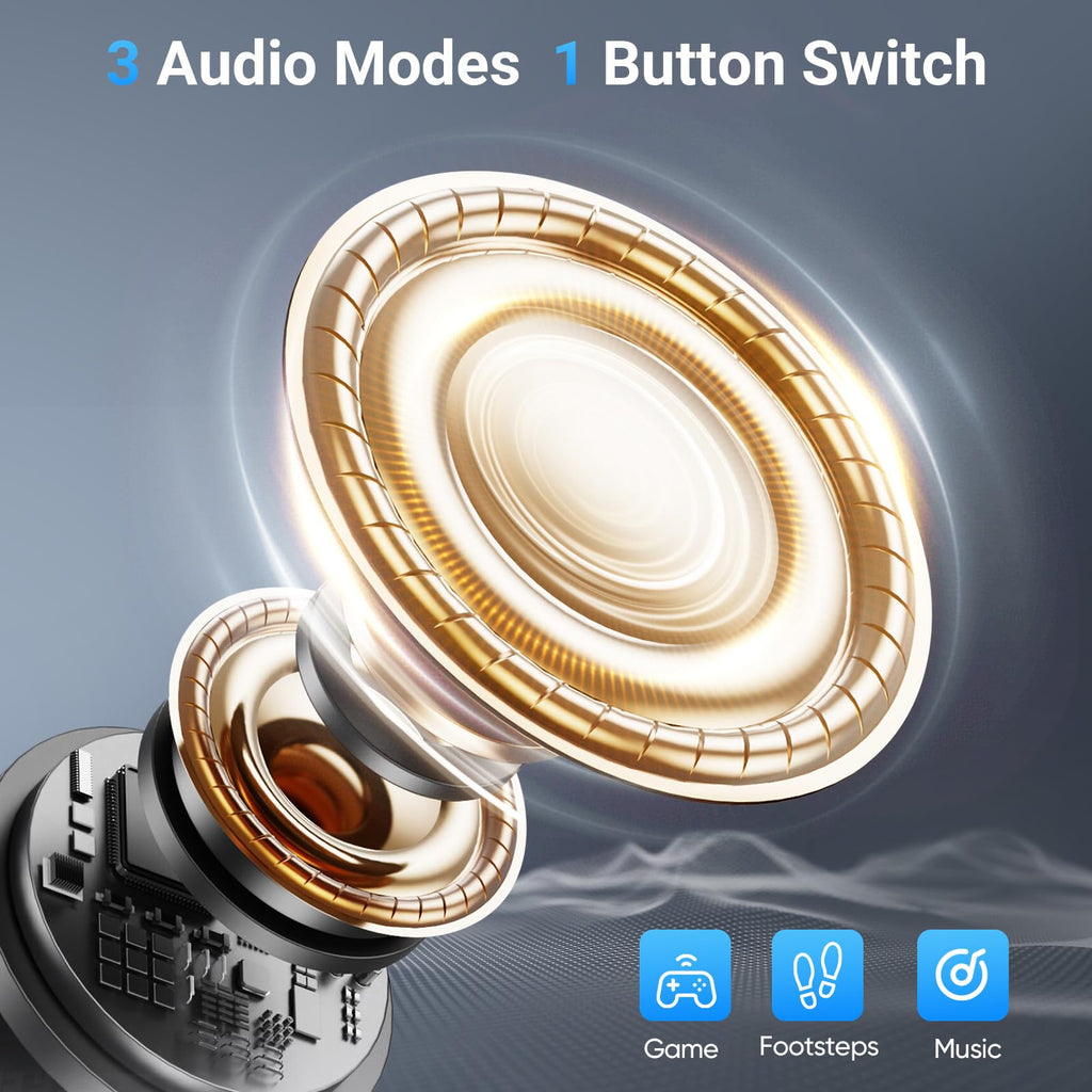 Low-Latency Wireless Gaming Earbuds with 2.4G Dongle