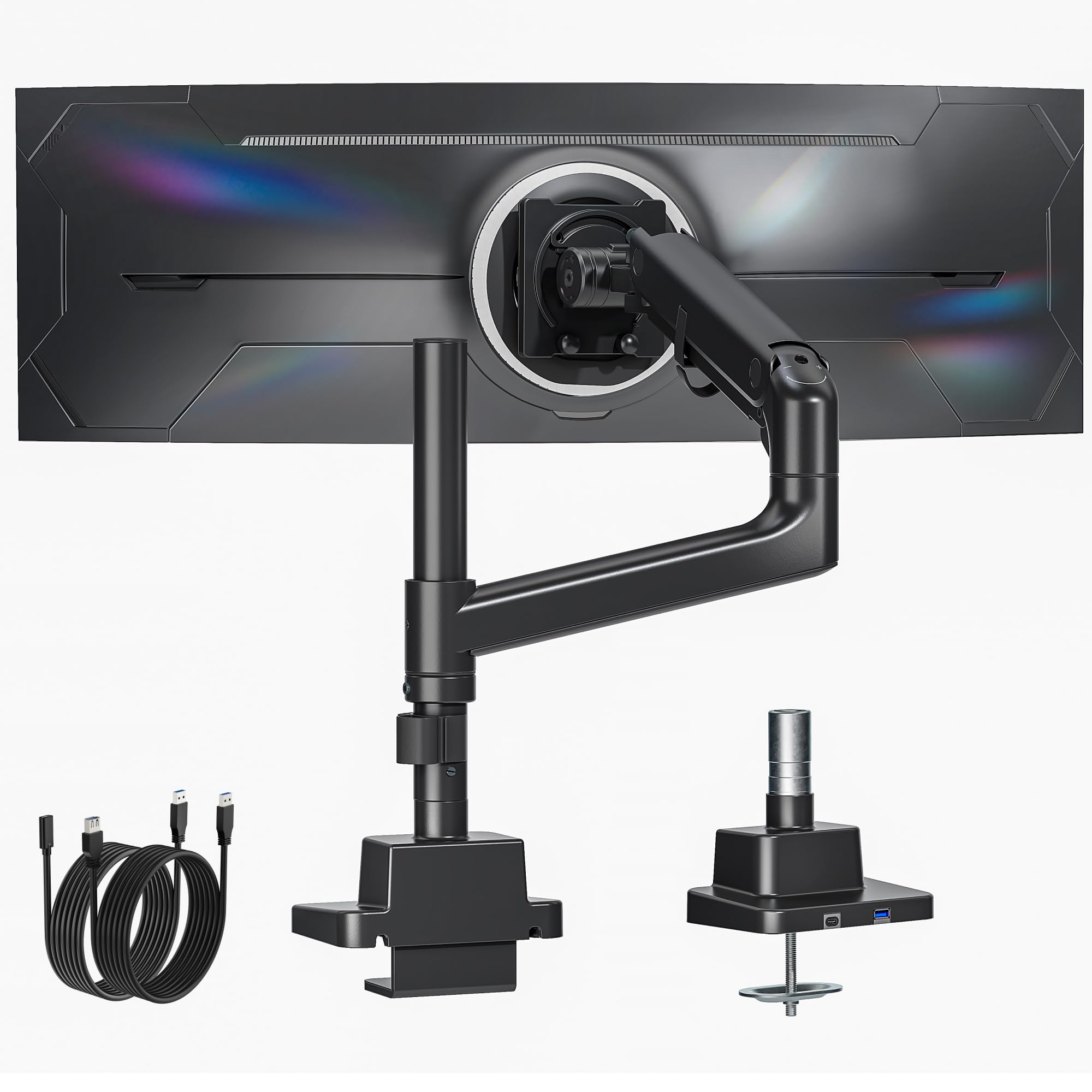 monTEK 17-57 Inch Ultrawide Monitor Arm for Up to 59.4lbs Screens
